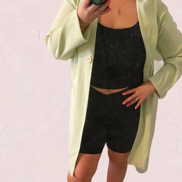 Vintage 90's pastel green long line blazer jacket - Picture 4 of 15